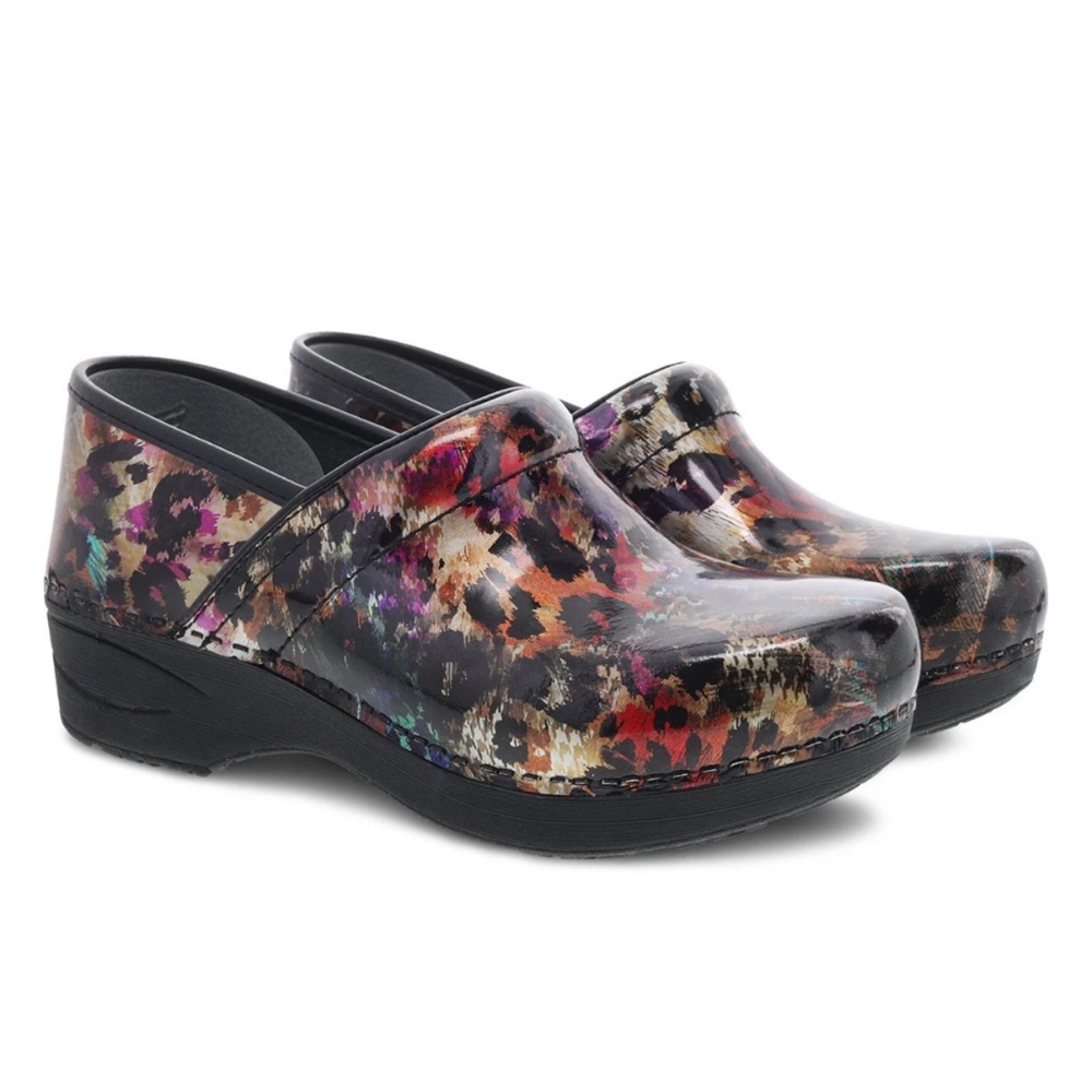 EUC Retired Dansko XP 2.0 Leopard Patent Multi